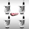 Service Caster 5'' SS Nylon Swivel 1-1/2'' Expanding Stem Caster Set Total Lock Brake, 4PK SCC-SSEXTTL20S514-NYS-112-4 - alternate 4